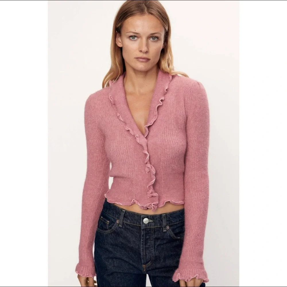 ZARA PINK CARDIGAN - Picture 4 of 8